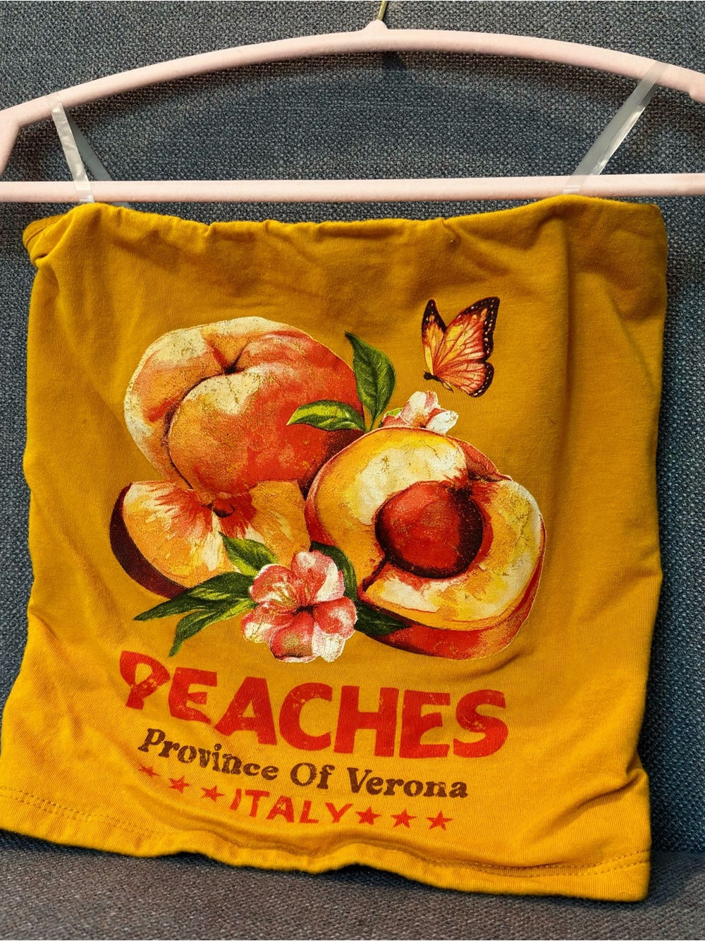 Windsor Yellow Peach Graphic Tube top